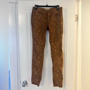 Free People Floral Corduroy Pants